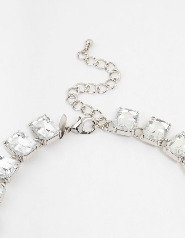 Diamante Silver Short Necklace