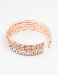 Rose Gold Diamante Layered Bracelet - link has visual effect only
