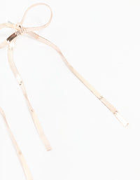 Rose Gold Snakechain Bow Drop Earrings - link has visual effect only