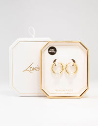 Gold Plated Crystal Hoop Earrings - link has visual effect only