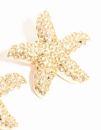 Large Diamante Starfish Stud Earrings - link has visual effect only