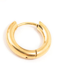 Waterproof Gold Plated Stainless Steel Core Clicker Earrings 16 MM - link has visual effect only