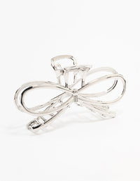 Silver Metal Large Bow Claw Clip - link has visual effect only