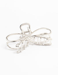 Silver Metal Large Bow Claw Clip - link has visual effect only