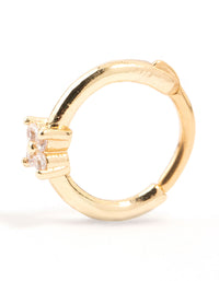 Gold Plated Surgical Steel Mini Flower Clicker Ring - link has visual effect only