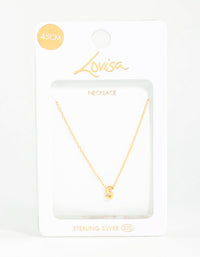 Gold Plated Sterling Silver Initial S Necklace - link has visual effect only