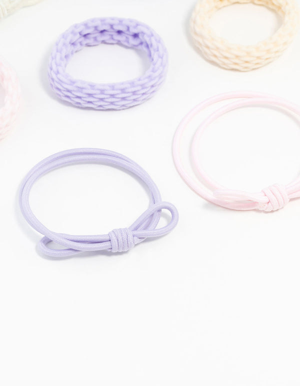 Mixed Pastel Hair Ties 7-Pack