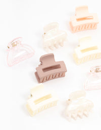 Mini Blush & Ivory Hair Claw Clips 12-Pack - link has visual effect only