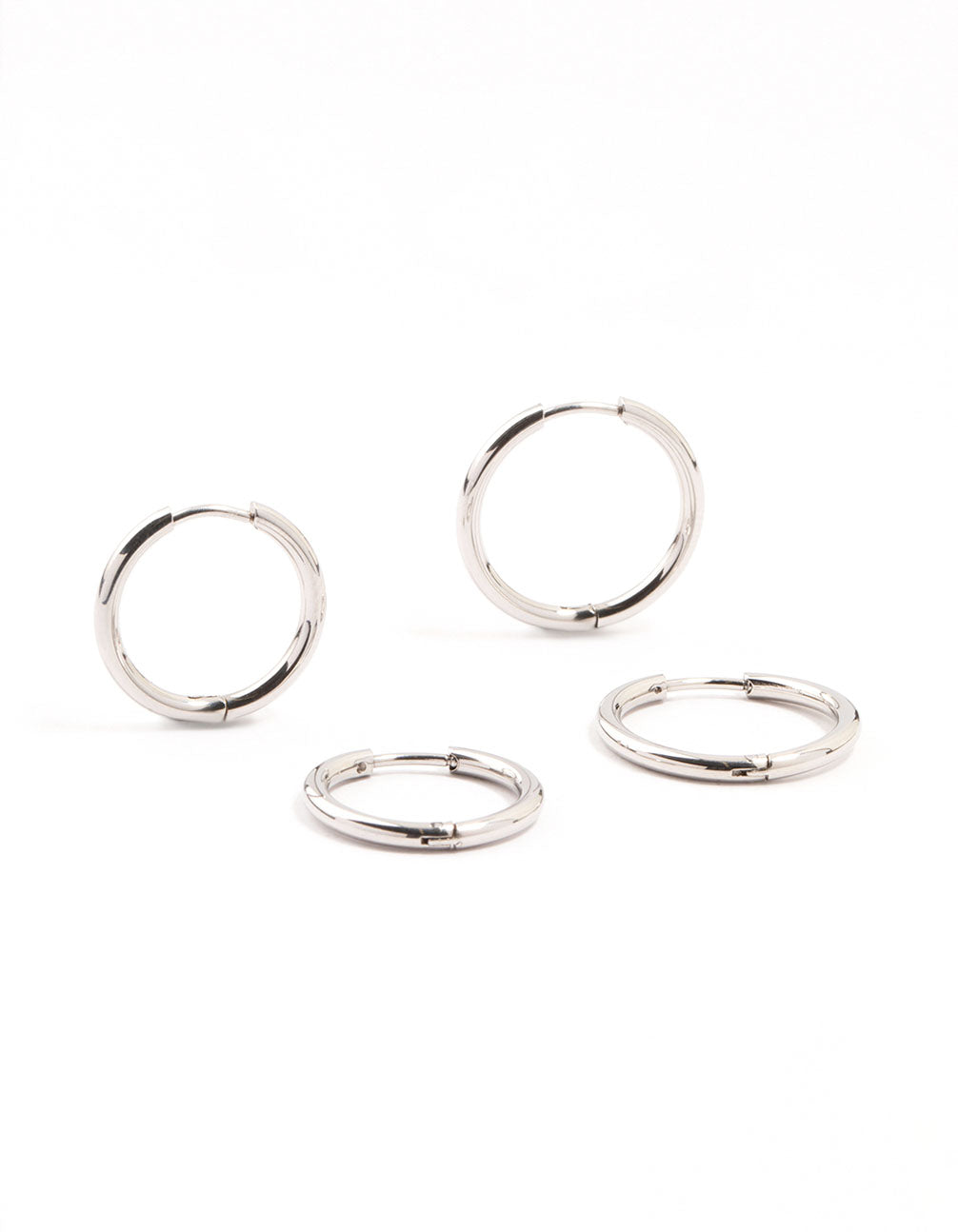 TT Stainless Steel Hoop Fiber Earrings – 2 Sizes, 4 Colors (EH147) – Nickel-Free