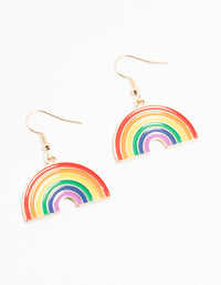 Gold Rainbow Acrylic Drop Earrings - link has visual effect only
