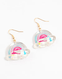 Bubble Acrylic Rainbow Drop Earrings - link has visual effect only