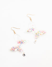 Plastic Butterfly Shaker Drop Earrings - link has visual effect only