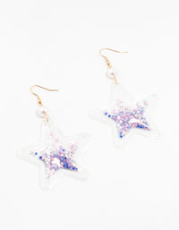 Purple Star Shaker Drop Earrings - link has visual effect only