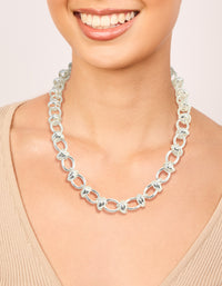 Silver Plated Knotted Chain Necklace - link has visual effect only