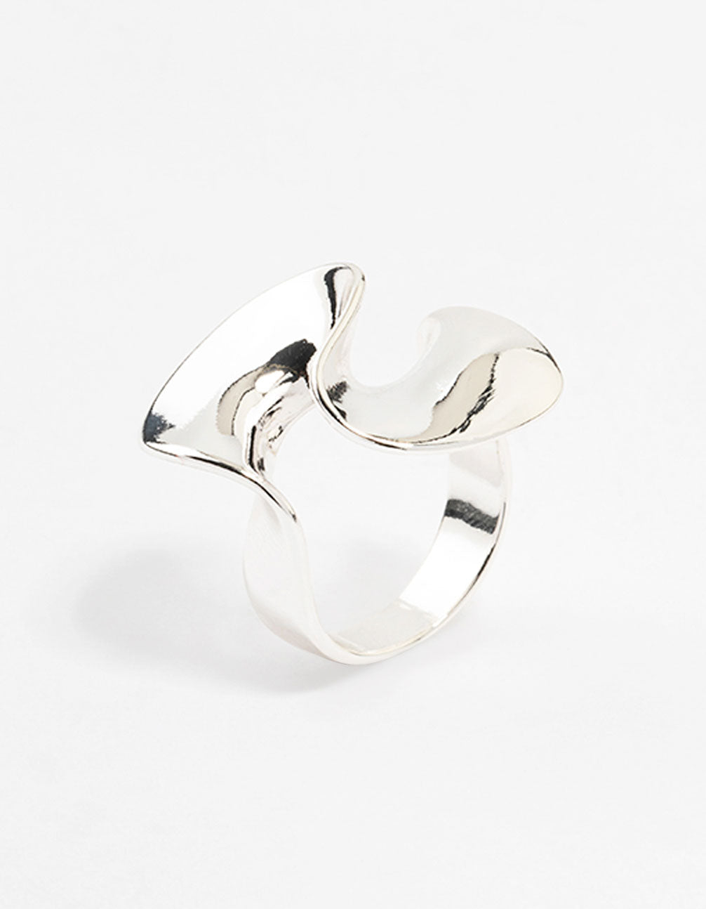 Silver Plated Metal Twisted Rings