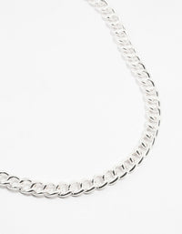 Silver Plated Curb Chain necklace - link has visual effect only