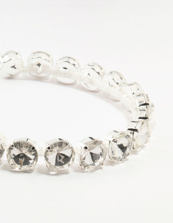 Silver Diamante Choker Necklace