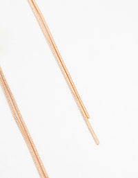 Rose Gold Flower Chain Drop Earrings - link has visual effect only