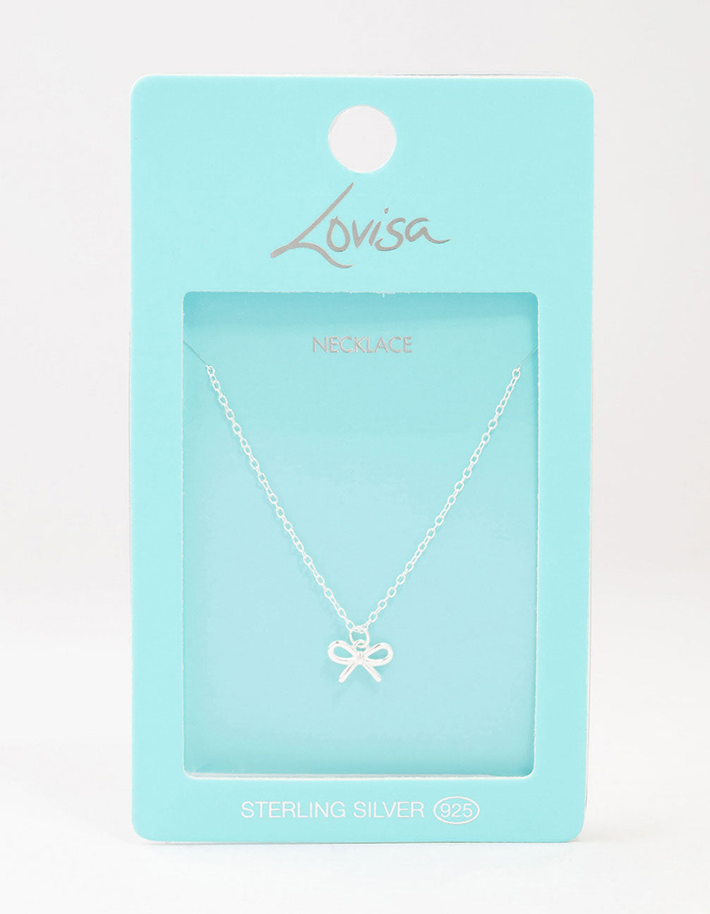 Sterling Silver Bow Necklace