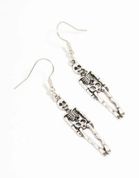 Antique Silver Skeleton Drop Earrings - link has visual effect only