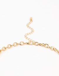 Black & Gold Molten Disc Necklace & Earrings Set - link has visual effect only