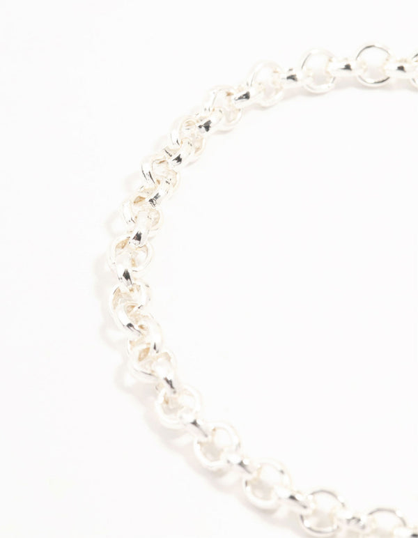 Silver Plated T & O Freshwater Pearl & Bow Charm Bracelet