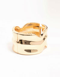 Gold Warped Wave Wrist Cuff - link has visual effect only
