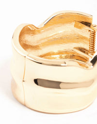 Gold Warped Wave Wrist Cuff - link has visual effect only