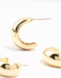 Gold Plated Brass Chunky Hoop Earrings 3-Pack - link has visual effect only