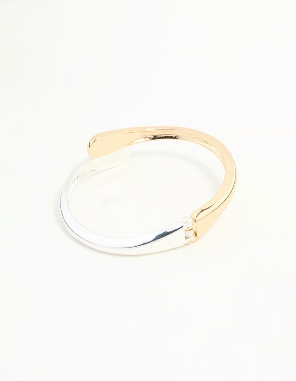 Mixed Metals Swirl Wrist Cuff