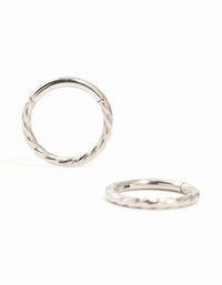 Titanium Twisted Sleeper Earrings 8 mm - link has visual effect only