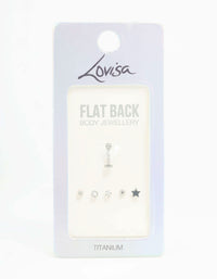 Titanium Diamante Star Flat Backs 6-Pack - link has visual effect only