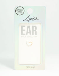 Gold Plated Titanium Micro Clicker Ring - link has visual effect only