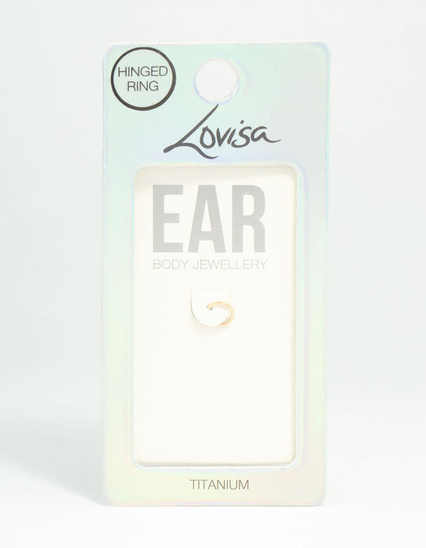 Gold Plated Titanium Micro Clicker Ring