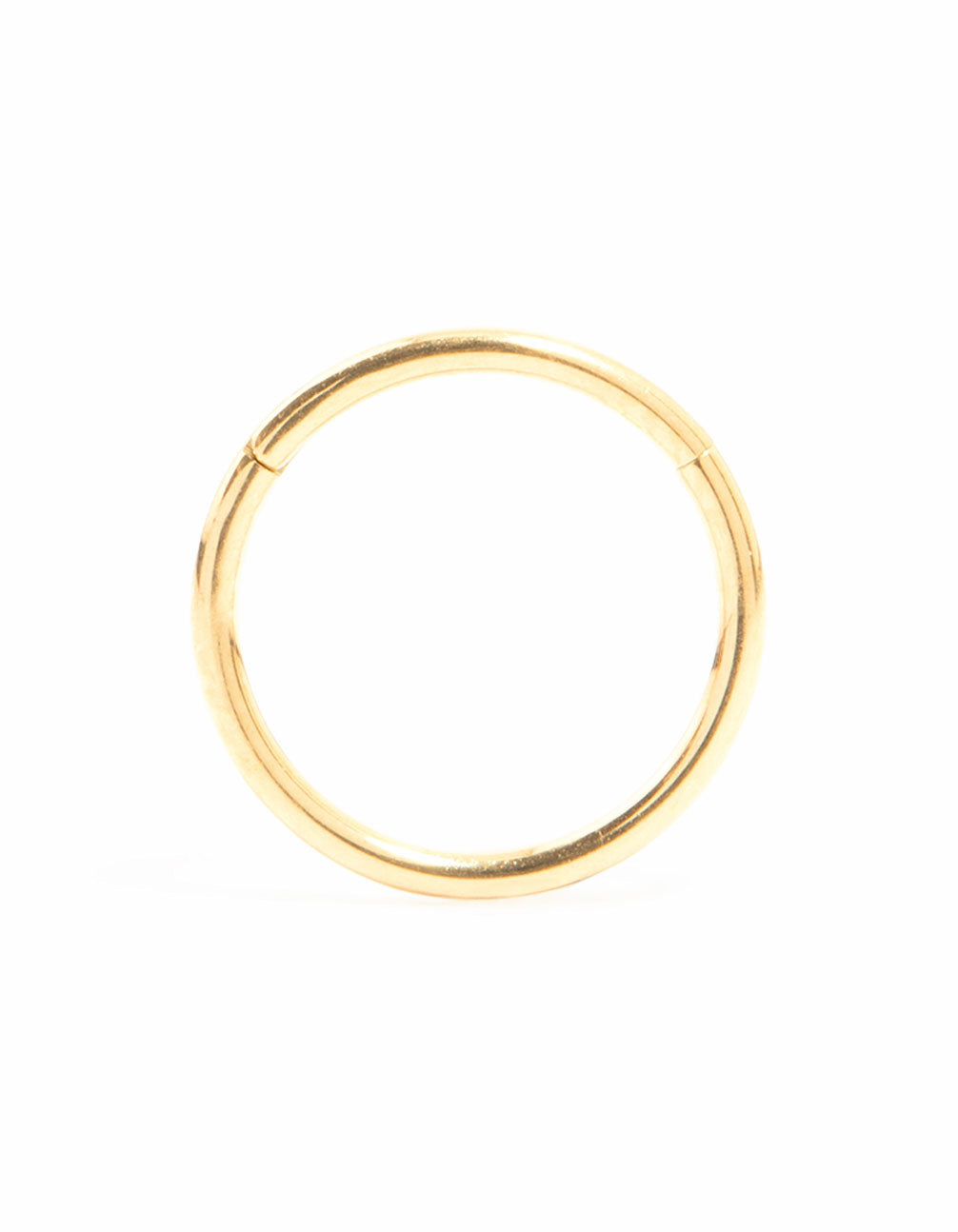 Gold Plated Titanium Thin Clicker Ring 8 mm