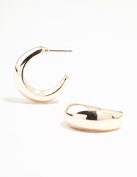 Rose Gold Teardrop Hoop Earrings - link has visual effect only