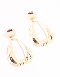 Gold Wrapped Loop Drop Earrings - link has visual effect only