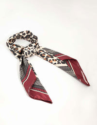 Leopard Border Fabric Scarf - link has visual effect only