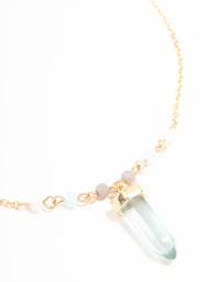 Blue Bead Shard Necklace - link has visual effect only