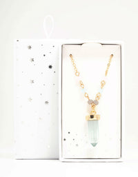 Blue Bead Shard Necklace - link has visual effect only