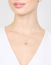 Red Diamante Heart Shaker Necklace - link has visual effect only