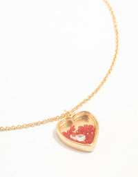 Red Diamante Heart Shaker Necklace - link has visual effect only