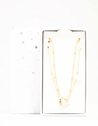 Gold Semi Precious Clear Quartz Chip Necklace - link has visual effect only