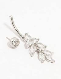 Titanium Marquise Diamante Drop Belly Bar - link has visual effect only