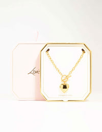Waterproof Gold Plated Stainless Steel Chubby Heart Necklace - link has visual effect only