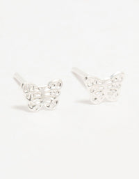 Sterling Silver Butterfly Stud Earrings - link has visual effect only