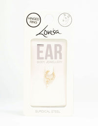 Gold Plated Surgical Steel Celestial Drop Clicker Ring - link has visual effect only