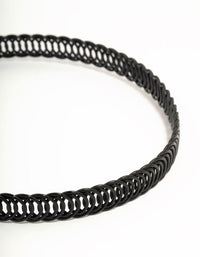 Black Thin Loop Choker Necklace - link has visual effect only