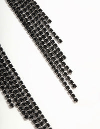 Black Diamante Cupchain Drop Earrings - link has visual effect only