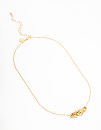 Gold Plated Rondell Rings Pendant Necklace - link has visual effect only